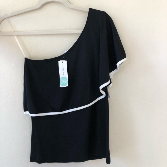 Montagne Baraga One Shoulder Ruffle Knit Top - Picture 2 of 6